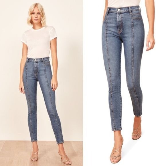 Reformation Amie Seamed High Rise 